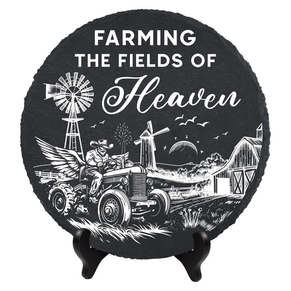 2452 Farmer Memorial Stone, Memory Stones for Loved Ones, Farming Lost